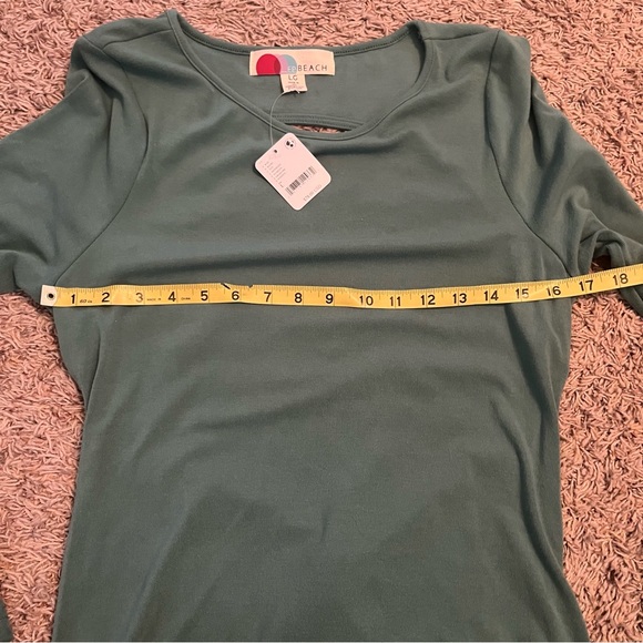 NWT FP BEACH Free People Aubre Open-Back Essential Maxi Dress Mermaid Green Sz L - Picture 9 of 12